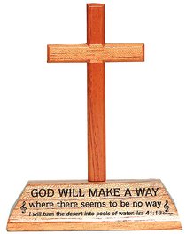 Cross on Stand: God Will Make a Way Cross on Stand: God Will Make a Way