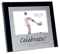 Black Wood/Metal Photo Frame: Celebrate Black Wood/Metal Photo Frame: Celebrate