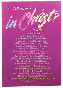 Poster Large: Who Am I in Christ? Poster Large: Who Am I in Christ?