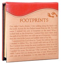 Two Tone Memo Block With Pen: Footprints Two Tone Memo Block With Pen: Footprints