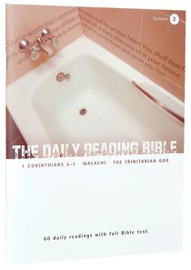 1 Corinthians 5-7, Malachi, and Studies on the Trinity (#02 in Daily Reading Bible Series) 1 Corinthians 5-7, Malachi, and Studies on the Trinity (#02 in Daily Reading Bible Series)