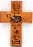 Cross: As For Me and My House (Mahogany) Plaque