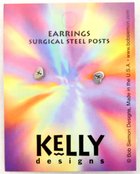 Earrings Kelly Design: Heart With Cross (Lead-free Pewter) Jewellery