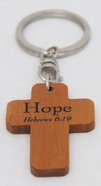 Cross Keyring: Hope, Hebrews 6:19 (Mahogany) Novelty
