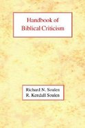 Handbook of Biblical Criticism Paperback