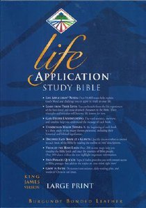KJV Life Application Study Large Print Burgundy Indexed KJV Life Application Study Large Print Burgundy Indexed