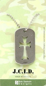 Tag Pendant: Angular Cross (Pewter) Tag Pendant: Angular Cross (Pewter)