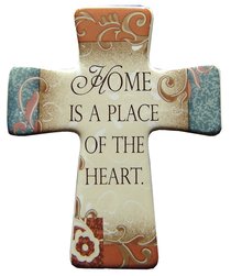 Ceramic Cross Wall Plaque "Home is a Place" Ceramic Cross Wall Plaque "Home is a Place"