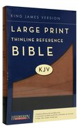 KJV Large Print Thinline Reference Bible Cocoa/Black (Red Letter Edition) Imitation Leather