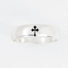 Ring: Flared Cross Size 06 Sterling Silver Jewellery