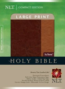 NLT Compact Large Print Bible Indexed Brown Tan (Red Letter Edition) NLT Compact Large Print Bible Indexed Brown Tan (Red Letter Edition)