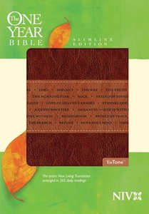 NIV One Year Bible Slimline Tutone (Black Letter Edition) NIV One Year Bible Slimline Tutone (Black Letter Edition)