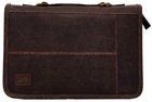 Bible Cover Aviator Leather-Look Brown Large Bible Cover
