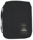 Bible Cover Extra Large: Black Nylon With Purpose Driven Life Patch Bible Cover