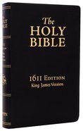 KJV Holy Bible 1611 Edition Black Includes Apocrypha Genuine Leather