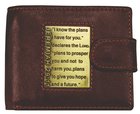 Mens Genuine Leather Wallet Brown: I Know the Plans Soft Goods
