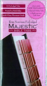 Majestic Bible Tabs Rose Nouveau Foil-Edged Majestic Bible Tabs Rose Nouveau Foil-Edged