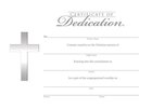 Dedication Certificate Flat Silver Foil (Pk 6) Church Supplies
