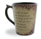 Classic Ceramic Mug: Special Purpose, (2 Corinthians 9:8 NIV) (Beige) Homeware