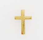 Lapel Pin Gold Plain Cross Jewellery