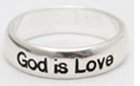 Ring: God is Love Size 9 (Sterling Silver) Jewellery