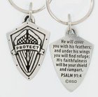 Keyring: Protect Shield (Lead-free Pewter) Jewellery