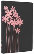 NIV Thinline Bible Flora and Fauna Forget-Me-Knots Black/Pink (Red Letter Edition) Imitation Leather