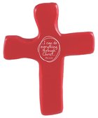 Squeezable Foam Rubber Cross: Red, I Can Do All Things General Gift