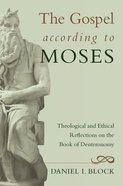 The Gospel According to Moses Paperback