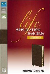 NIV Life Application Study Large Print Indexed Distressed Brown (Red Letter Edition) NIV Life Application Study Large Print Indexed Distressed Brown (Red Letter Edition)