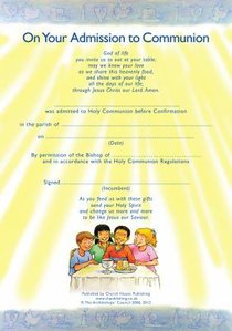 Admission to Communion Certificates Admission to Communion Certificates