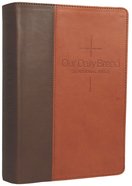 NLT Our Daily Bread Devotional Bible Brown/Tan (Black Letter Edition) Imitation Leather