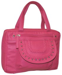 Bible Cover Fashion With Front Braided Cover: Pink Large Bible Cover Fashion With Front Braided Cover: Pink Large