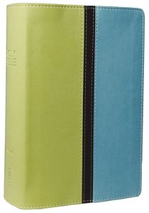 NIV Compact Giant Print Melon Green/Turquoise Italian Duo-Tone NIV Compact Giant Print Melon Green/Turquoise Italian Duo-Tone