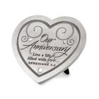 Plaque With Heart Cast Stone: Live a Life of Love Homeware