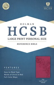 HCSB Large Print Personal Size Indexed Bible Pink HCSB Large Print Personal Size Indexed Bible Pink