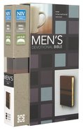NIV Men's Devotional Bible Compact Walnut/Espresso (Black Letter Edition) Premium Imitation Leather