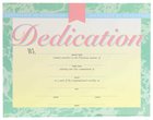 Certificate Baby Dedication: (6 Pack) Pack