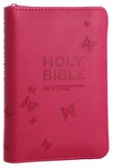 NIV Tiny Pink Soft-Tone Bible With Zip Imitation Leather