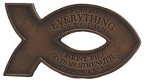 Cast Stone Fish Magnet: Copper Finish, I Can Do All Things Through Christ Cast Stone Fish Magnet: Copper Finish, I Can Do All Things Through Christ