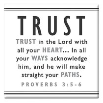 Black and White Series Magnet: Trust Black and White Series Magnet: Trust