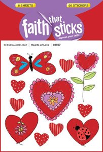 Hearts of Love (6 Sheets, 66 Stickers) (Stickers Faith That Sticks Series) Hearts of Love (6 Sheets, 66 Stickers) (Stickers Faith That Sticks Series)