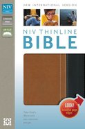 NIV Thinline Bible Caramel/Black (Red Letter Edition) Imitation Leather