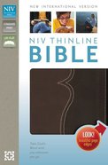 NIV Thinline Bible Chocolate/Espresso (Red Letter Edition) Imitation Leather