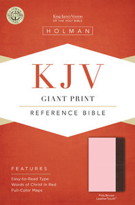 KJV Giant Print Reference Bible Pink/Brown Leathertouch KJV Giant Print Reference Bible Pink/Brown Leathertouch