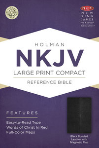 NKJV Large Print Compact Reference Bible With Magnetic Flap Black NKJV Large Print Compact Reference Bible With Magnetic Flap Black