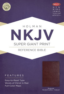NKJV Super Giant Print Reference Indexed Bible Burgundy NKJV Super Giant Print Reference Indexed Bible Burgundy