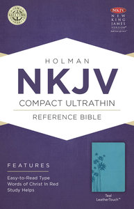 NKJV Compact Ultrathin Reference Bible Teal Leathertouch NKJV Compact Ultrathin Reference Bible Teal Leathertouch