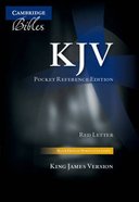 KJV Pocket Reference Black With Zipper (Red Letter Edition) Morocco Leather (Sheepskin)