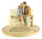 Devoted Sculpture: Praying Couple Always Be Humble and Gentle... (Eph 4:2-3) Homeware